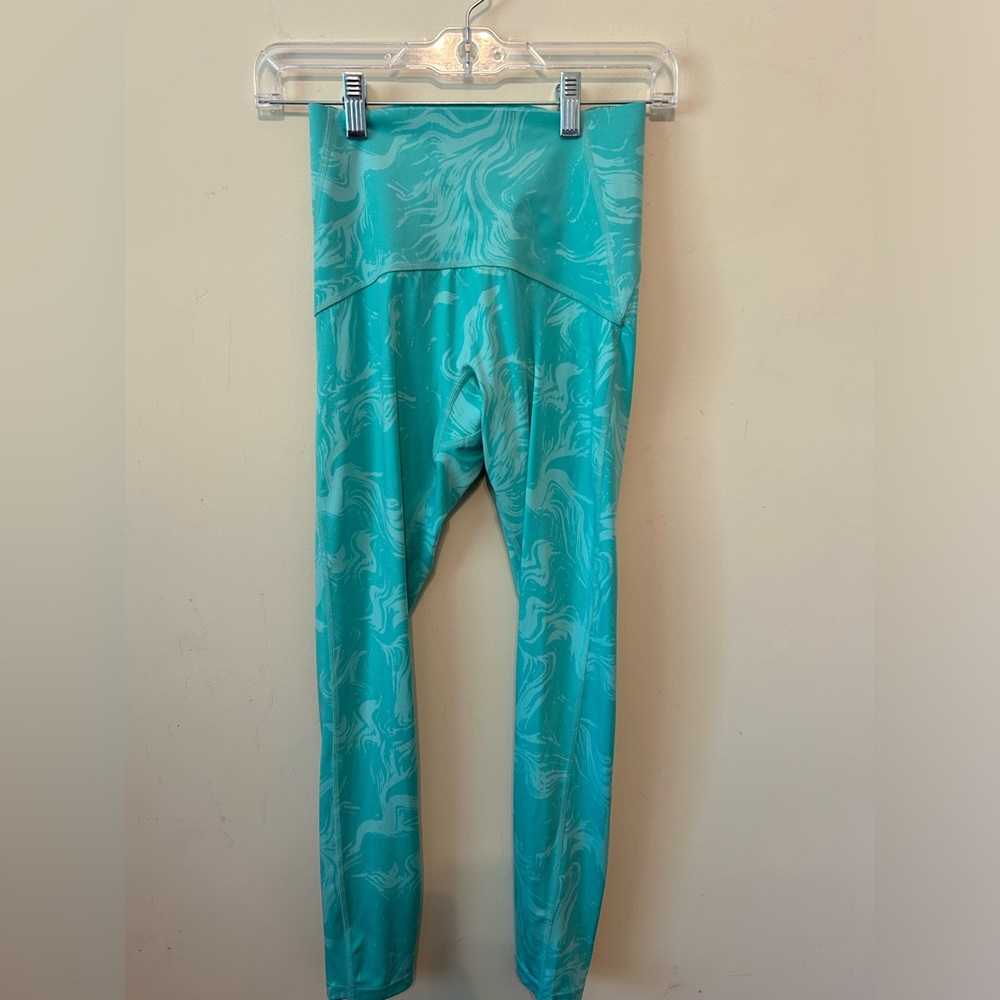 Gymshark Women's Power High-Rise Leggings Bright Turquoise Active Yoga‎ Size SM